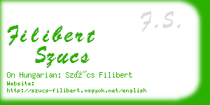 filibert szucs business card